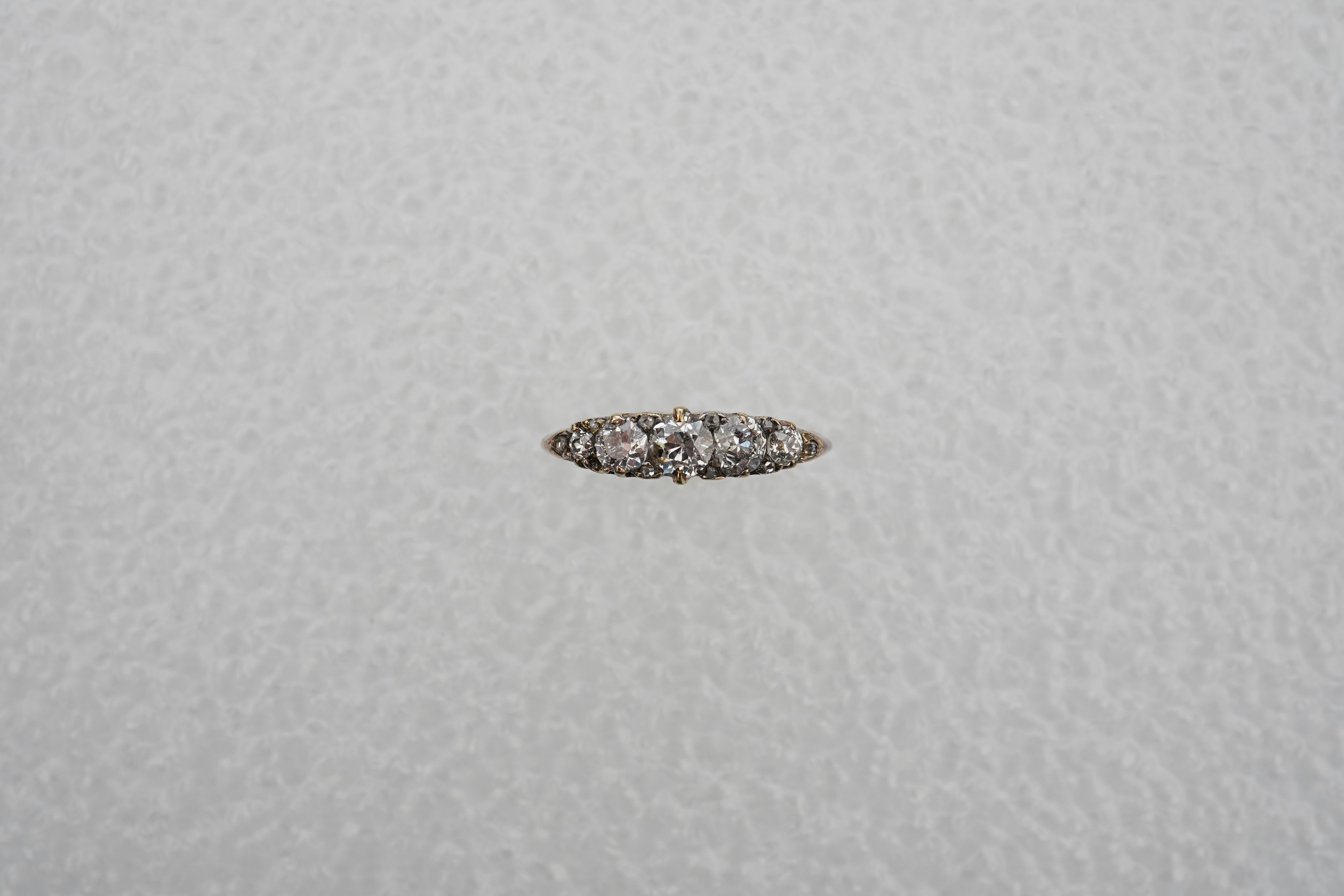 A five-stone diamond ring, late 19th century